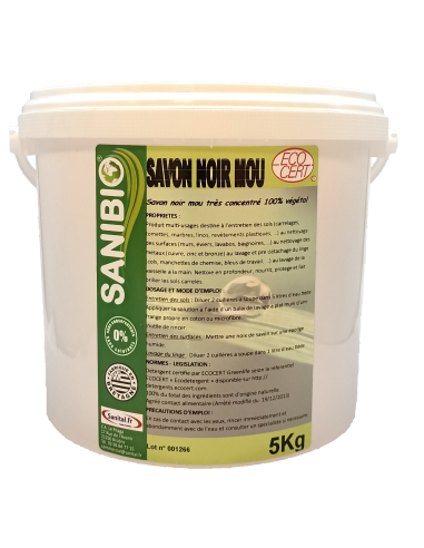 Savon noir mou à l'huile de lin 5KG