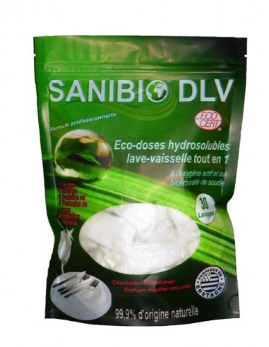 Doses hydrosolubles lave-vaisselle tout en 1 à 99,9% d'origine naturelle